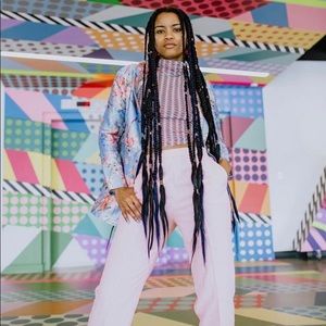 @freepeople multicolored turtleneck $40 XS